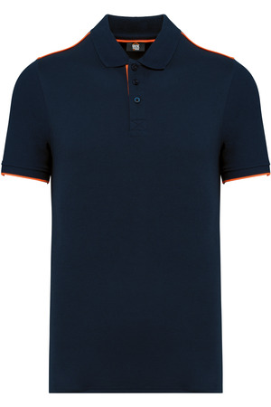Polo DayToDay mit kontrastfarbenen, kurzen Ärmeln