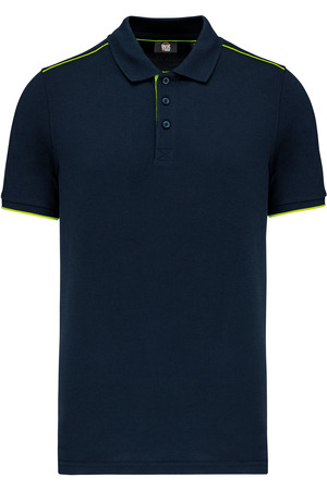 Polo DayToDay mit kontrastfarbenen, kurzen Ärmeln
