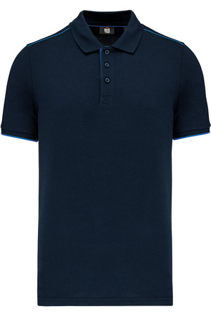 Polo DayToDay mit kontrastfarbenen, kurzen Ärmeln