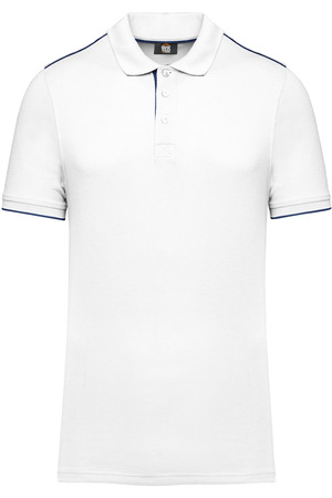 Polo DayToDay mit kontrastfarbenen, kurzen Ärmeln