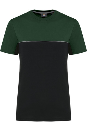 Zweifarbiges umweltfreundliches Unisex-T-Shirt mit kurzen Ärmeln