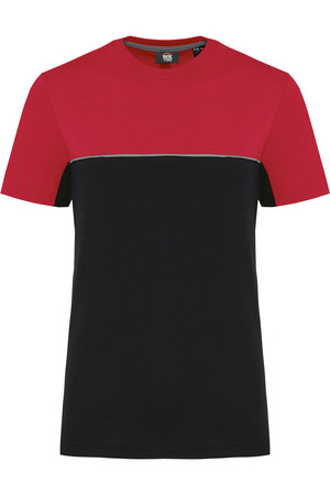 Zweifarbiges umweltfreundliches Unisex-T-Shirt mit kurzen Ärmeln