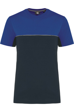 Zweifarbiges umweltfreundliches Unisex-T-Shirt mit kurzen Ärmeln