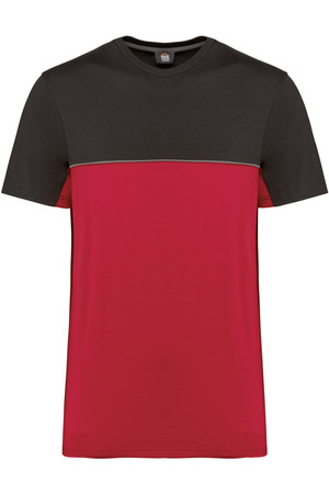 Zweifarbiges umweltfreundliches Unisex-T-Shirt mit kurzen Ärmeln