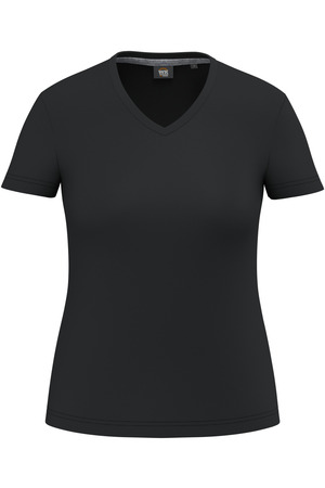 Antibakterielles, umweltfreundliches T-Shirt mit V-Ausschnitt für Damen