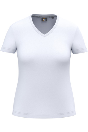 Antibakterielles, umweltfreundliches T-Shirt mit V-Ausschnitt für Damen