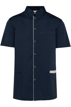 Herrenkittel aus Baumwollpolyester mit Druckknöpfen