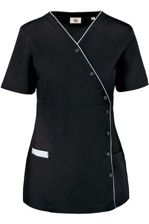 Damenkittel aus Baumwollpolyester mit Druckknöpfen