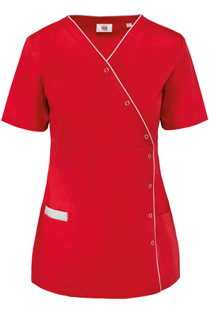 Damenkittel aus Baumwollpolyester mit Druckknöpfen