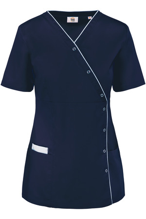 Damenkittel aus Baumwollpolyester mit Druckknöpfen