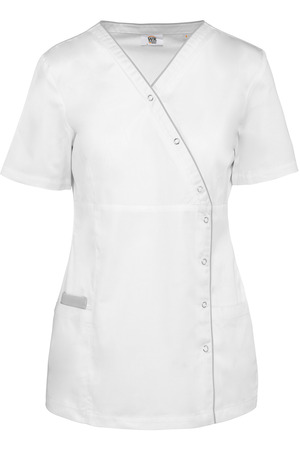 Damenkittel aus Baumwollpolyester mit Druckknöpfen