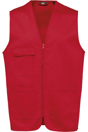 Unisex-Weste aus  Baumwollpolyester mit mehreren Taschen