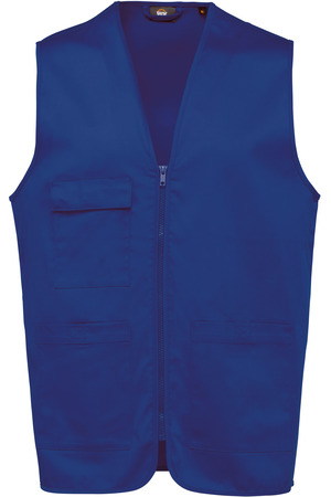 Unisex-Weste aus  Baumwollpolyester mit mehreren Taschen