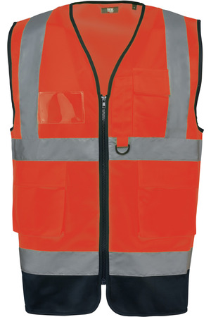 Recycelte HI-VIS SICHERHEITSWESTE mit Reißverschluss