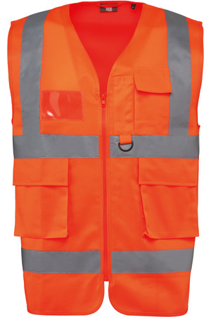 Recycelte HI-VIS SICHERHEITSWESTE mit Reißverschluss