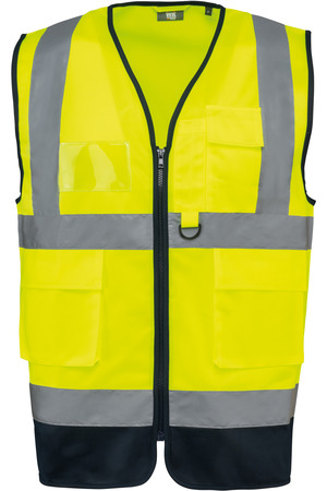 Recycelte HI-VIS SICHERHEITSWESTE mit Reißverschluss