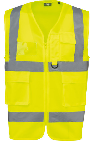 Recycelte HI-VIS SICHERHEITSWESTE mit Reißverschluss