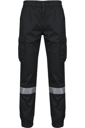 Unisex-Cargo-Hose mit elastischem Saum und reflektierendem Streifen