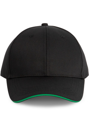 6-Panel-Cap mit Kontrast-Sandwichschirm Oeko-Tex
