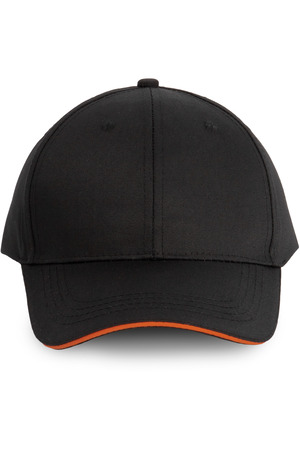6-Panel-Cap mit Kontrast-Sandwichschirm Oeko-Tex