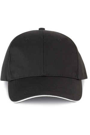6-Panel-Cap mit Kontrast-Sandwichschirm Oeko-Tex
