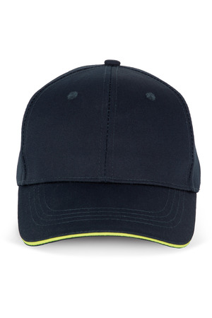 6-Panel-Cap mit Kontrast-Sandwichschirm Oeko-Tex