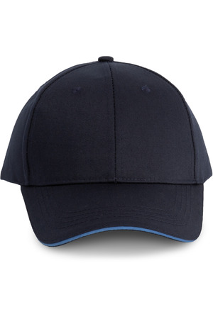 6-Panel-Cap mit Kontrast-Sandwichschirm Oeko-Tex