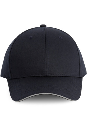 6-Panel-Cap mit Kontrast-Sandwichschirm Oeko-Tex