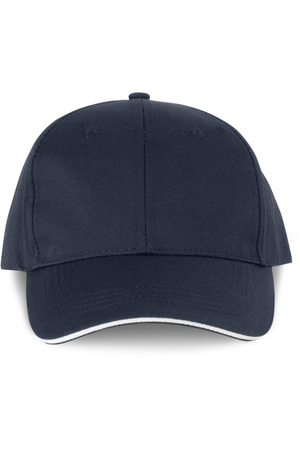 6-Panel-Cap mit Kontrast-Sandwichschirm Oeko-Tex