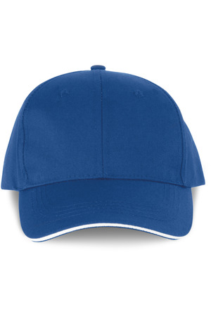 6-Panel-Cap mit Kontrast-Sandwichschirm Oeko-Tex
