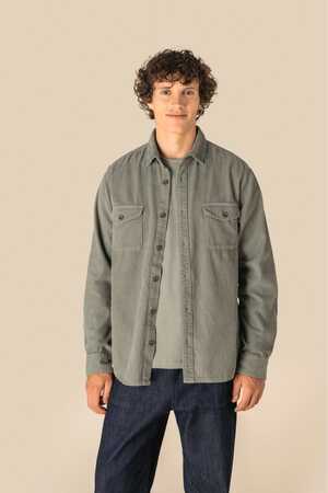 Umweltfreundliche ausgewaschene Herren-Hemdjacke aus Kord