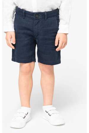 Bermuda-Shorts aus Leinen für Jungen