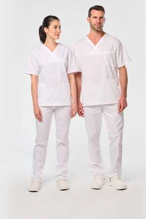 Kurzärmlige Unisex-Tunika aus Baumwolle