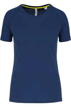 Damen-Sportshirt aus Recyclingmaterial mit Rundhalsausschnitt