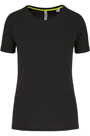 Damen-Sportshirt aus Recyclingmaterial mit Rundhalsausschnitt