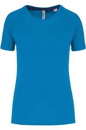 Damen-Sportshirt aus Recyclingmaterial mit Rundhalsausschnitt