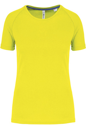 Damen-Sportshirt aus Recyclingmaterial mit Rundhalsausschnitt