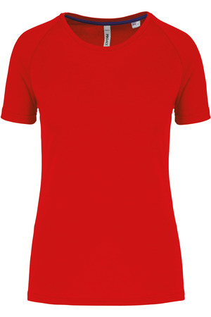 Damen-Sportshirt aus Recyclingmaterial mit Rundhalsausschnitt
