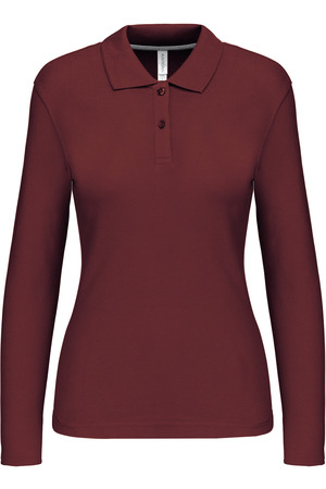 Damen Piqué Poloshirt Langarm