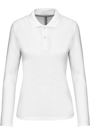 Damen Piqué Poloshirt Langarm