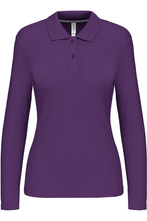 Damen Piqué Poloshirt Langarm