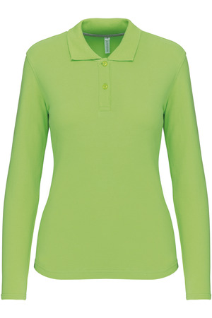 Damen Piqué Poloshirt Langarm