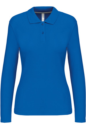 Damen Piqué Poloshirt Langarm