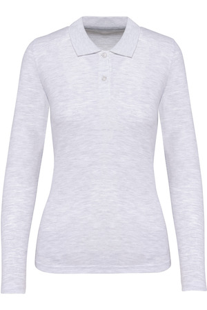 Damen Piqué Poloshirt Langarm
