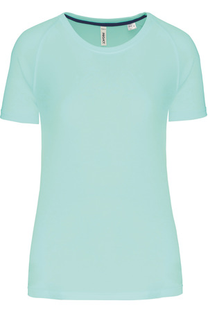 Damen-Sportshirt aus Recyclingmaterial mit Rundhalsausschnitt