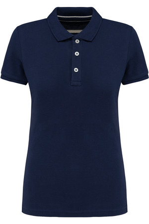 Kurzarm-Polohemd für Damen im Vintage-Stil