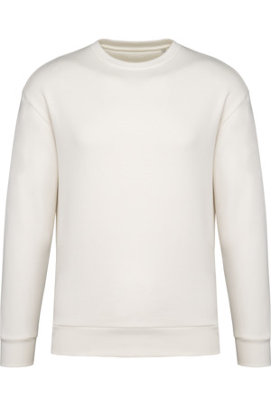 Umweltfreundliches Unisex Sweatshirt mit Rundhalsausschnitt und hängenden Schultern aus gebürstetem 