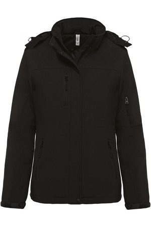 Damenparka Softshell wattiert mit Kapuze