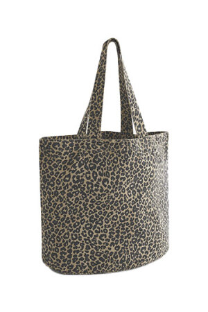 Leopard Print Canvas Shopper