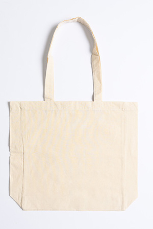 Cotton Bag Side Fold Long Handles